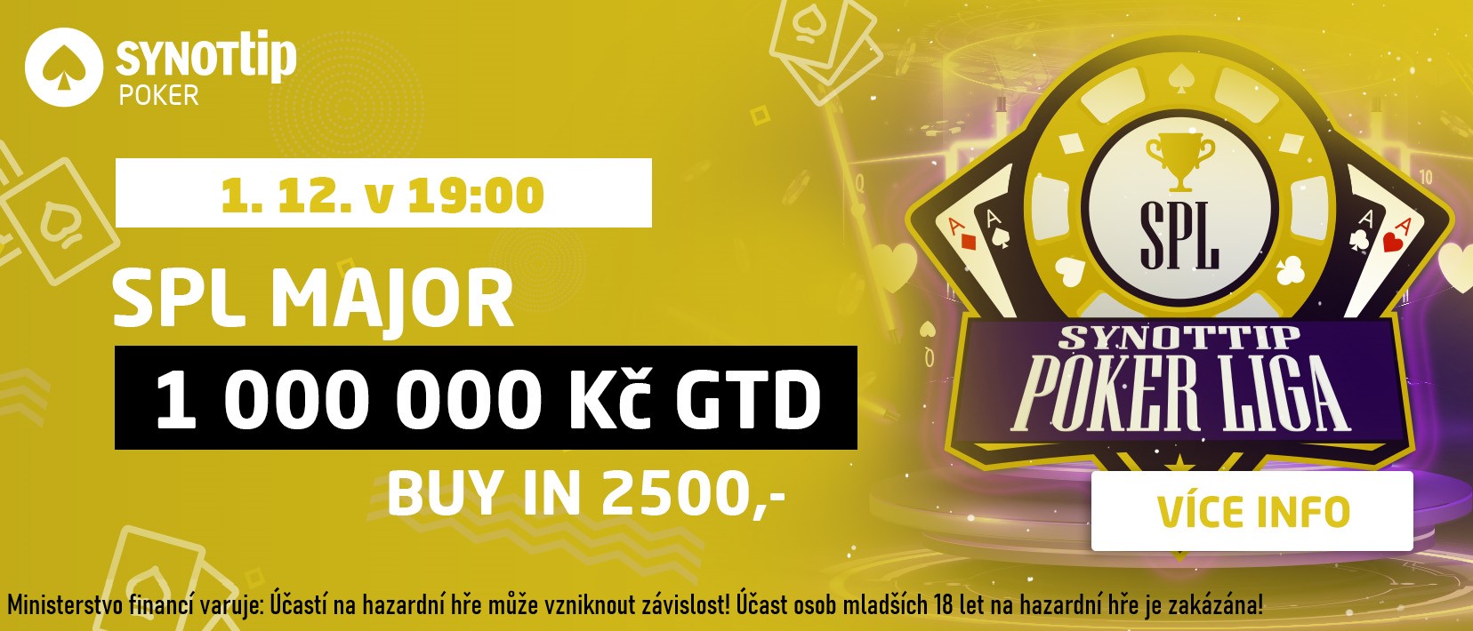 Synottip poker liga listopad major