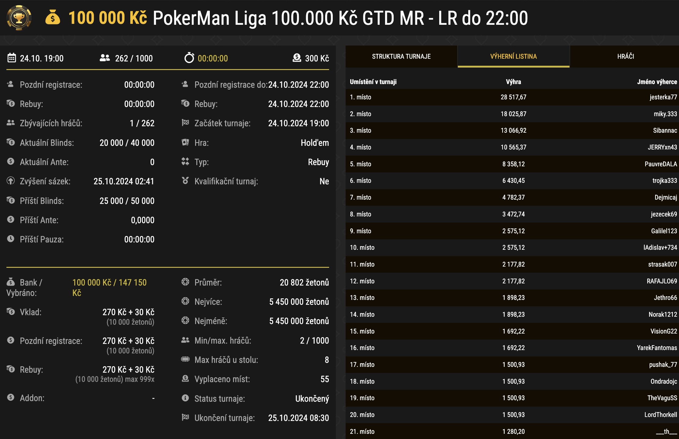 online pokerman liga vysledky rijen 24 synottip poker