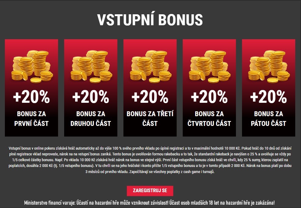 deposit bonus poker synottip 10.000 Kč