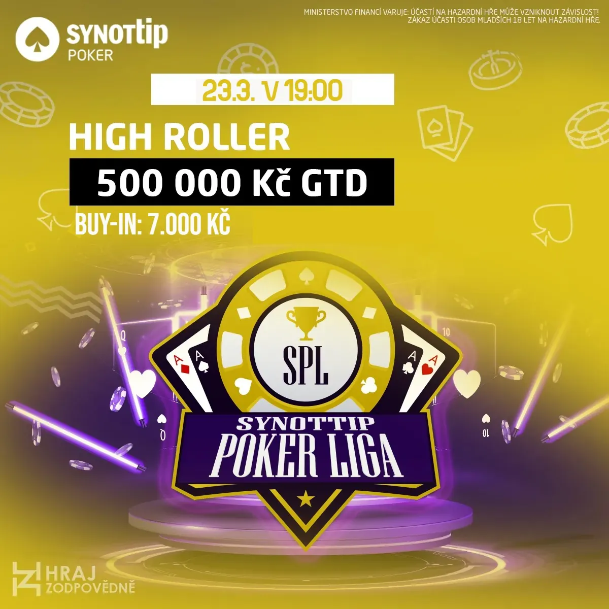 SPL high roller, online poker turnaje synottip