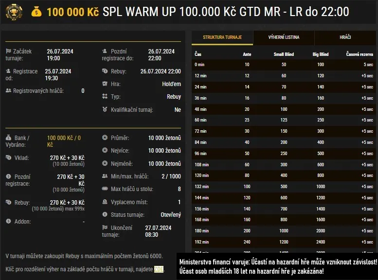 SPL warm-up cervenec 2024