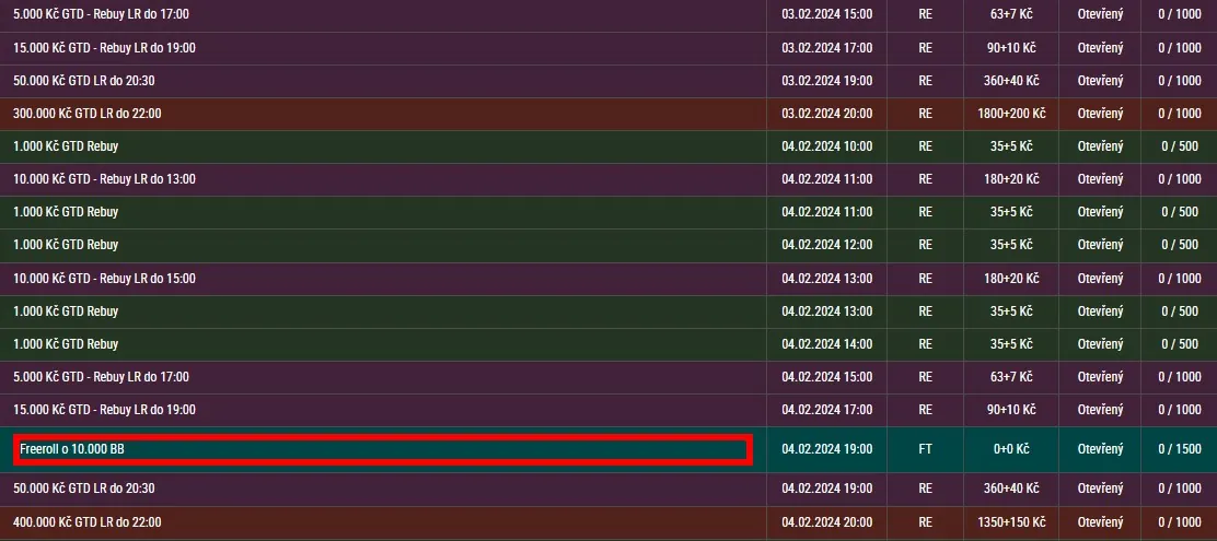 online poker turnaje program herna synottip
