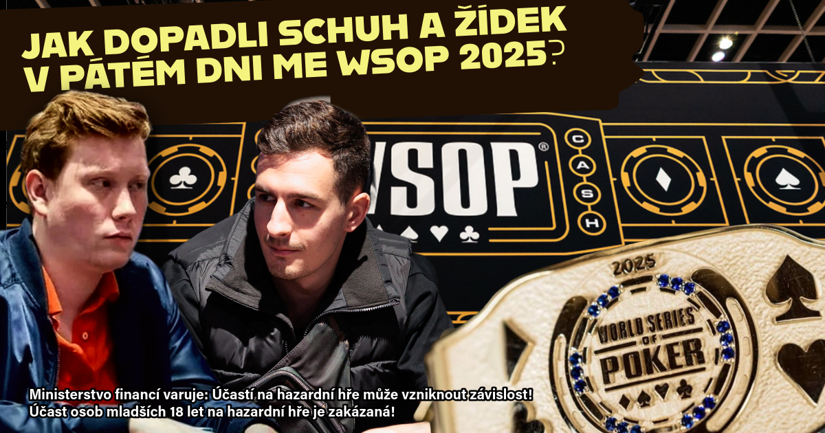 obrázek k článku o main event WSOP 2025 day 5, patrk žídek, michal schuh