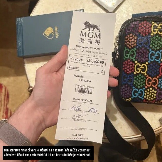 obrázek výhry v poker turnaji v Macau