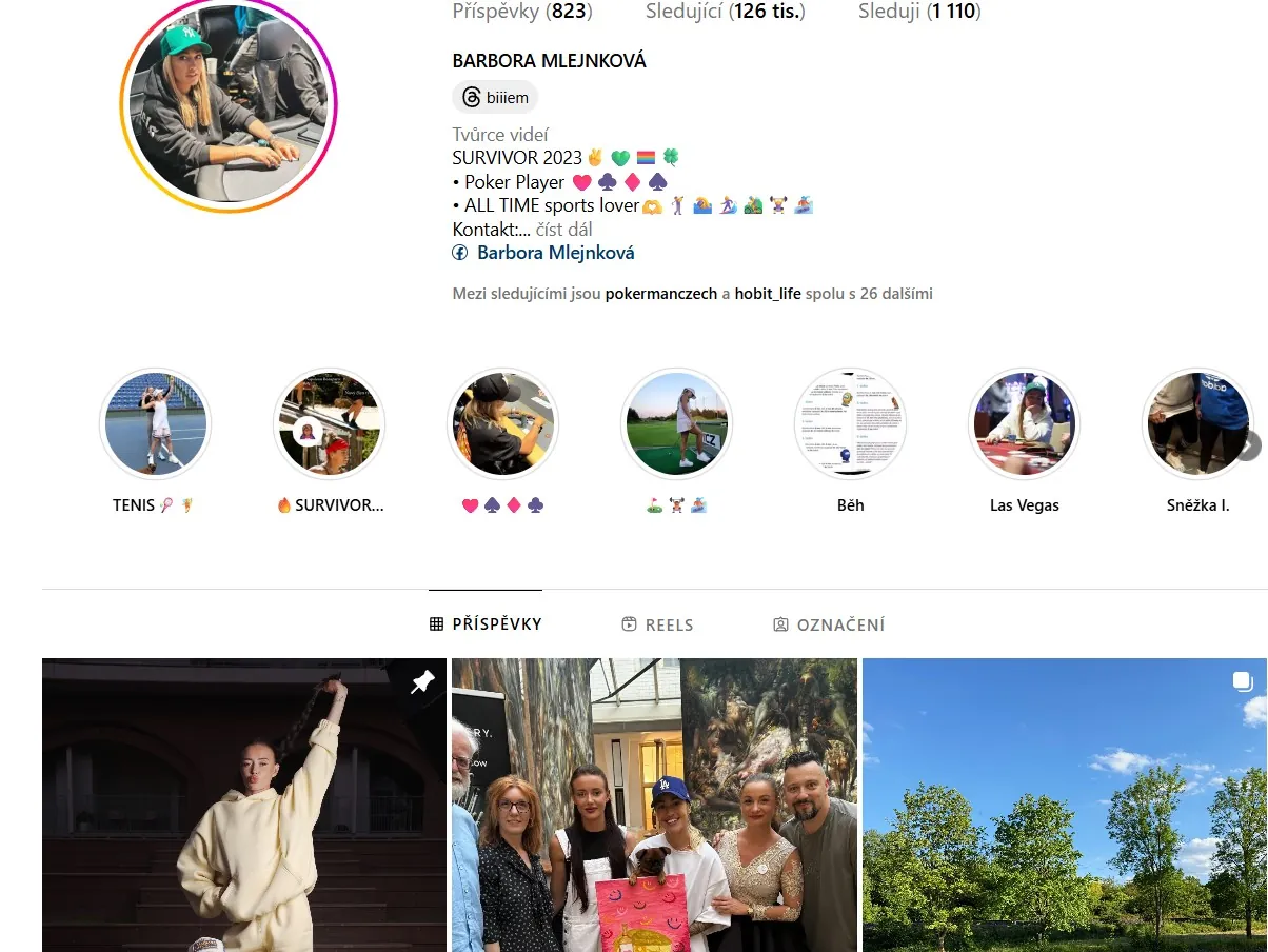 náhled na instagram barbory mlejkové