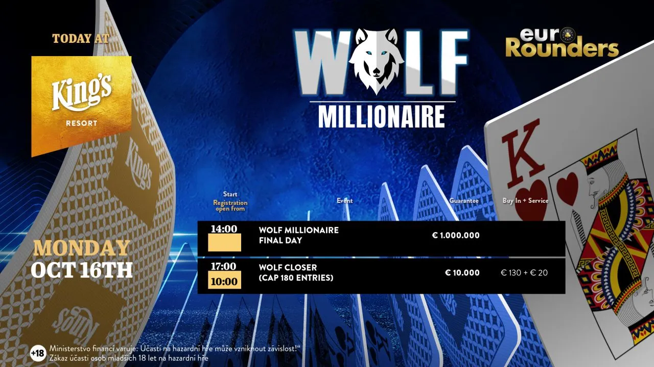 poker turnaj wolf millionare closer casino king´s rozvadof