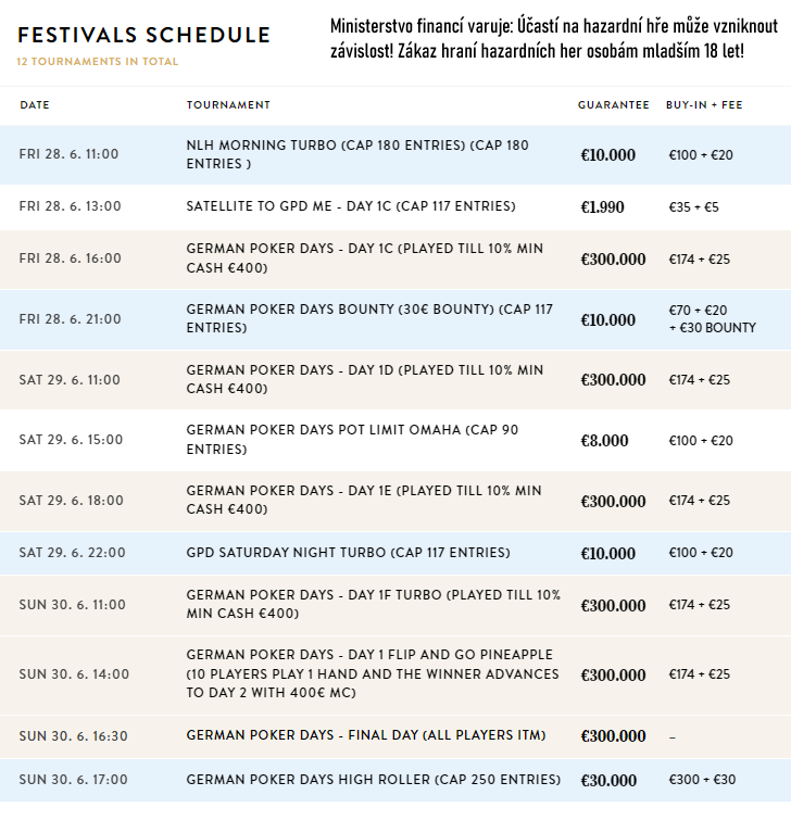 program poker turnaje german poker days