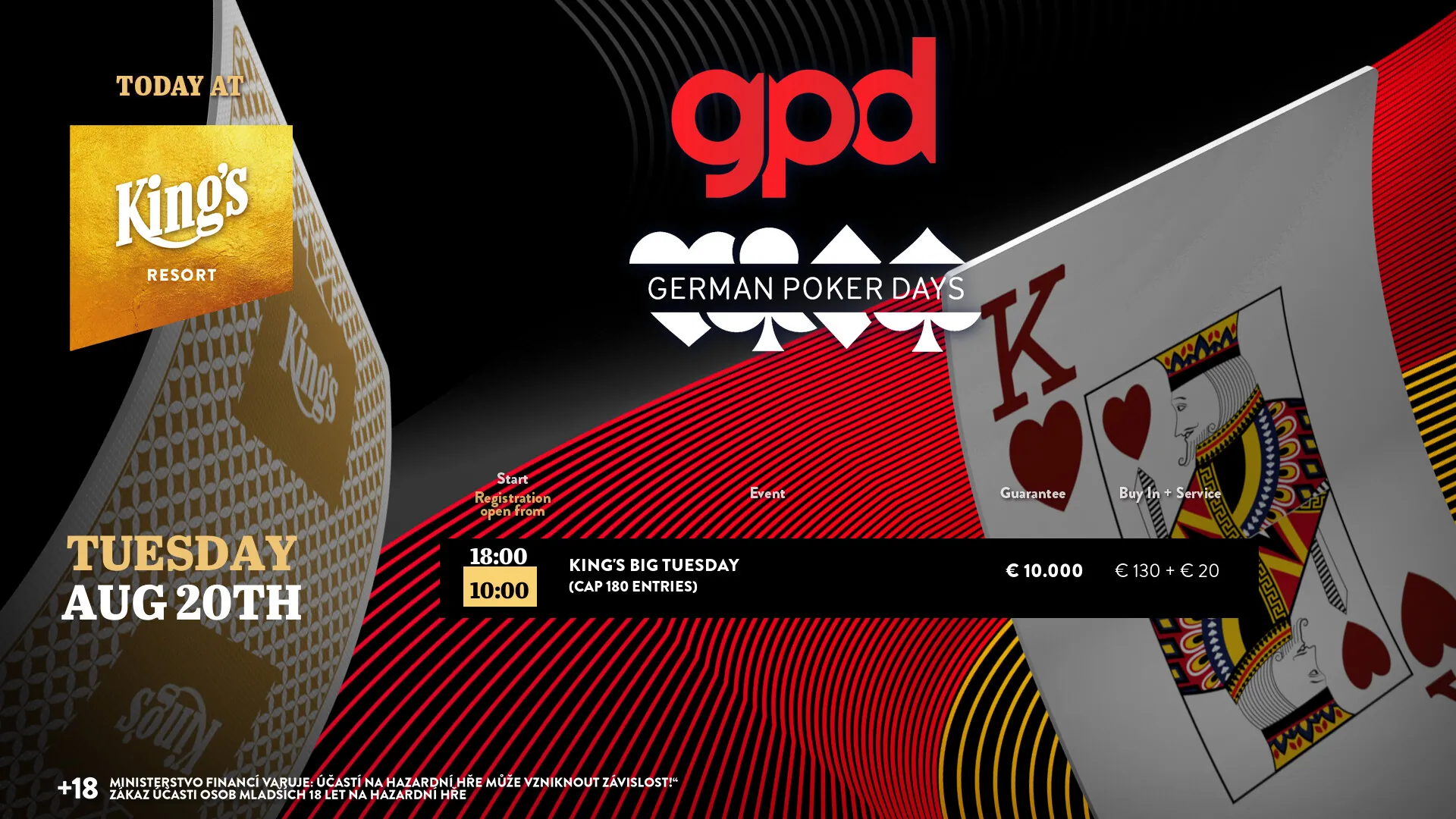 King&rsquo;s Rozvadov poker turnaje