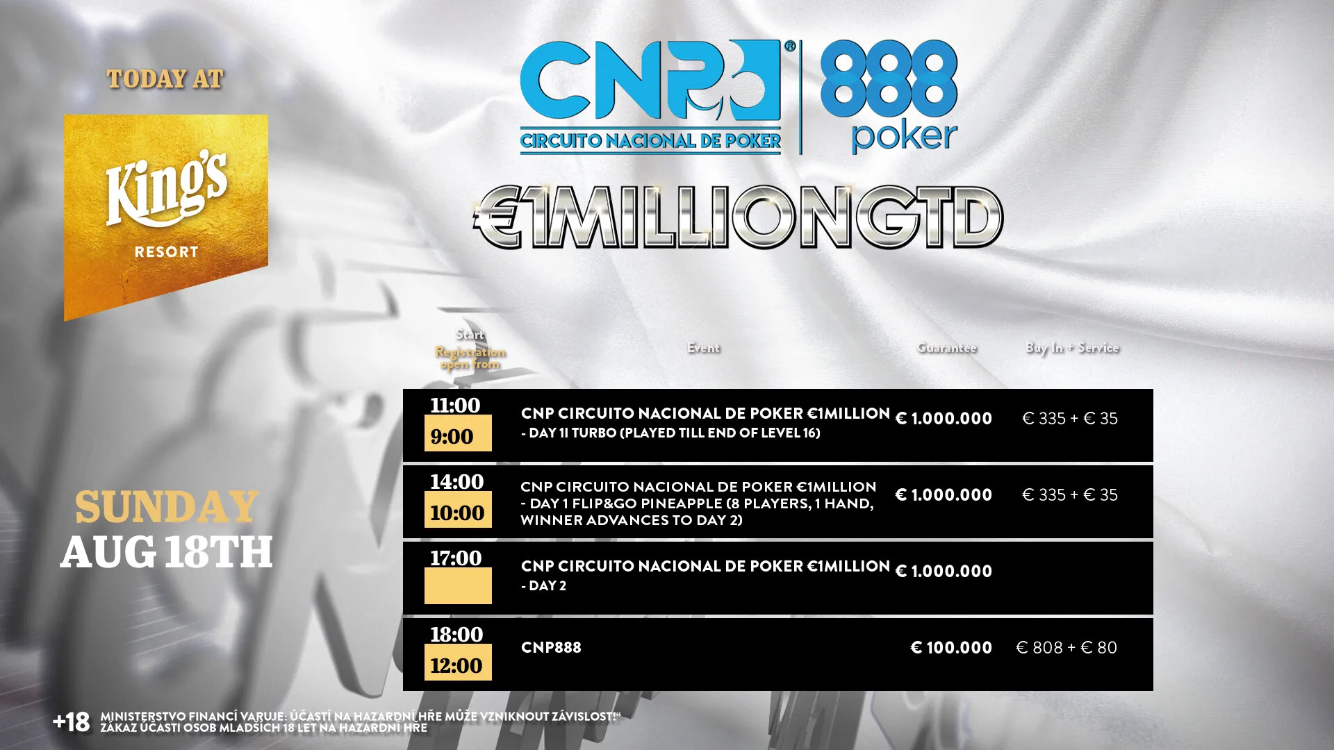 Kings Rozvadov pokerov&eacute; turnaje