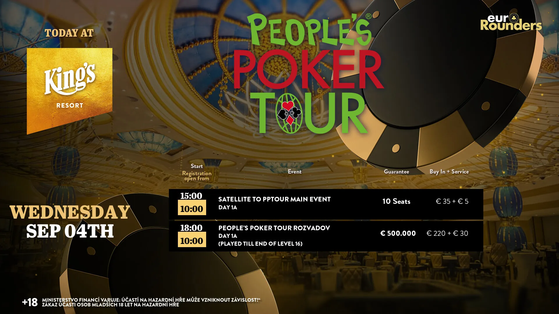 Kings Resort poker turnaje