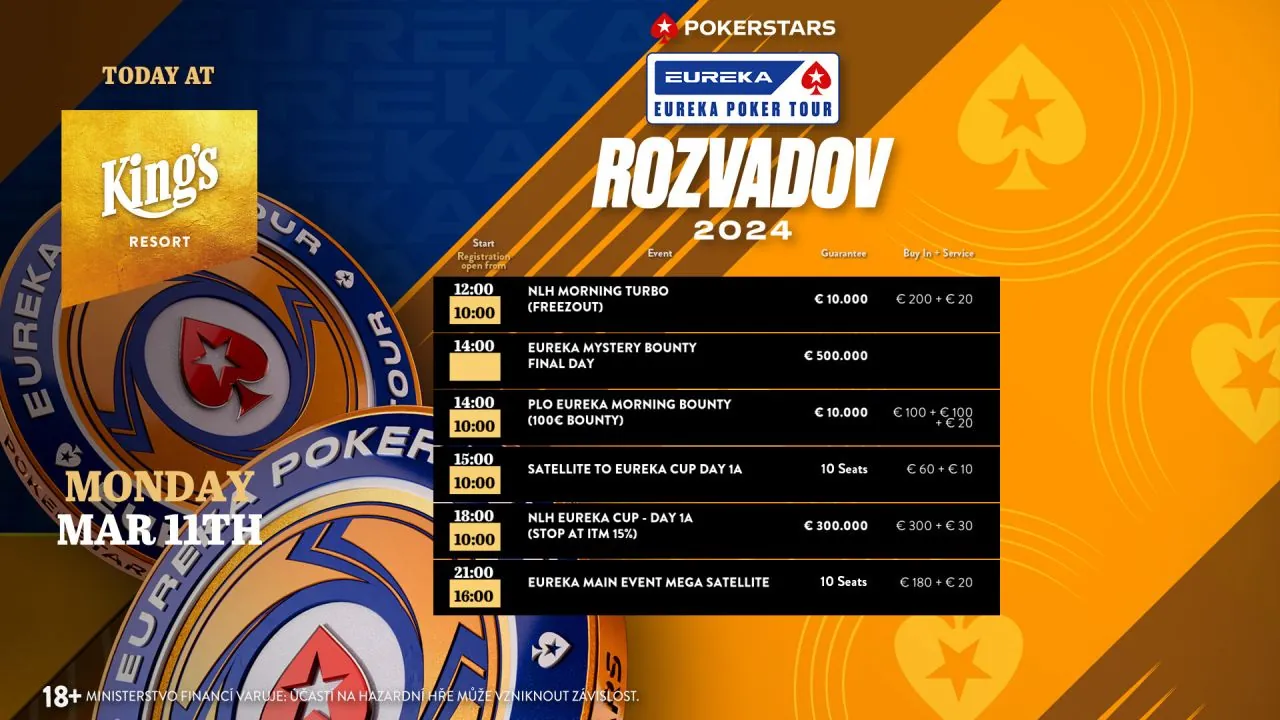 poker turnaje kings rozvadov, eureka brezen 2024