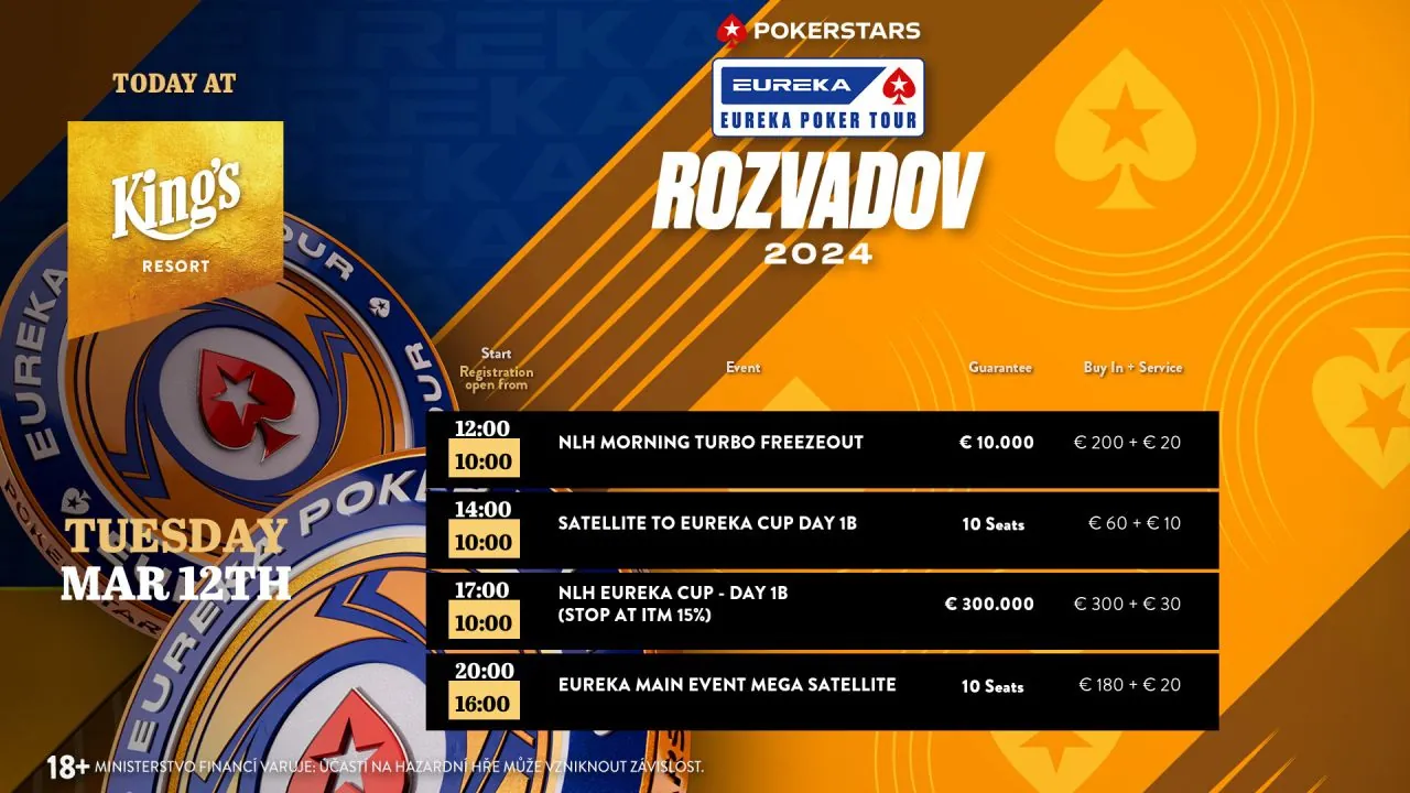 poker turnaje kings rozvadov, eureka brezen 2024