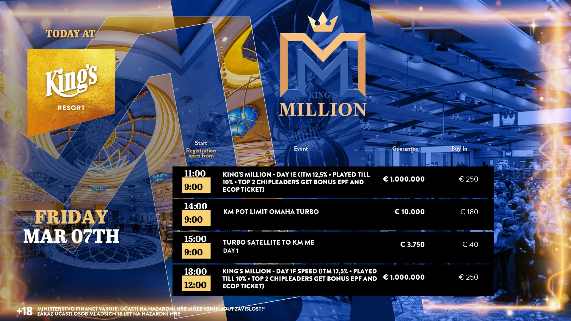 kings resort poker turnaje 7.3.2025