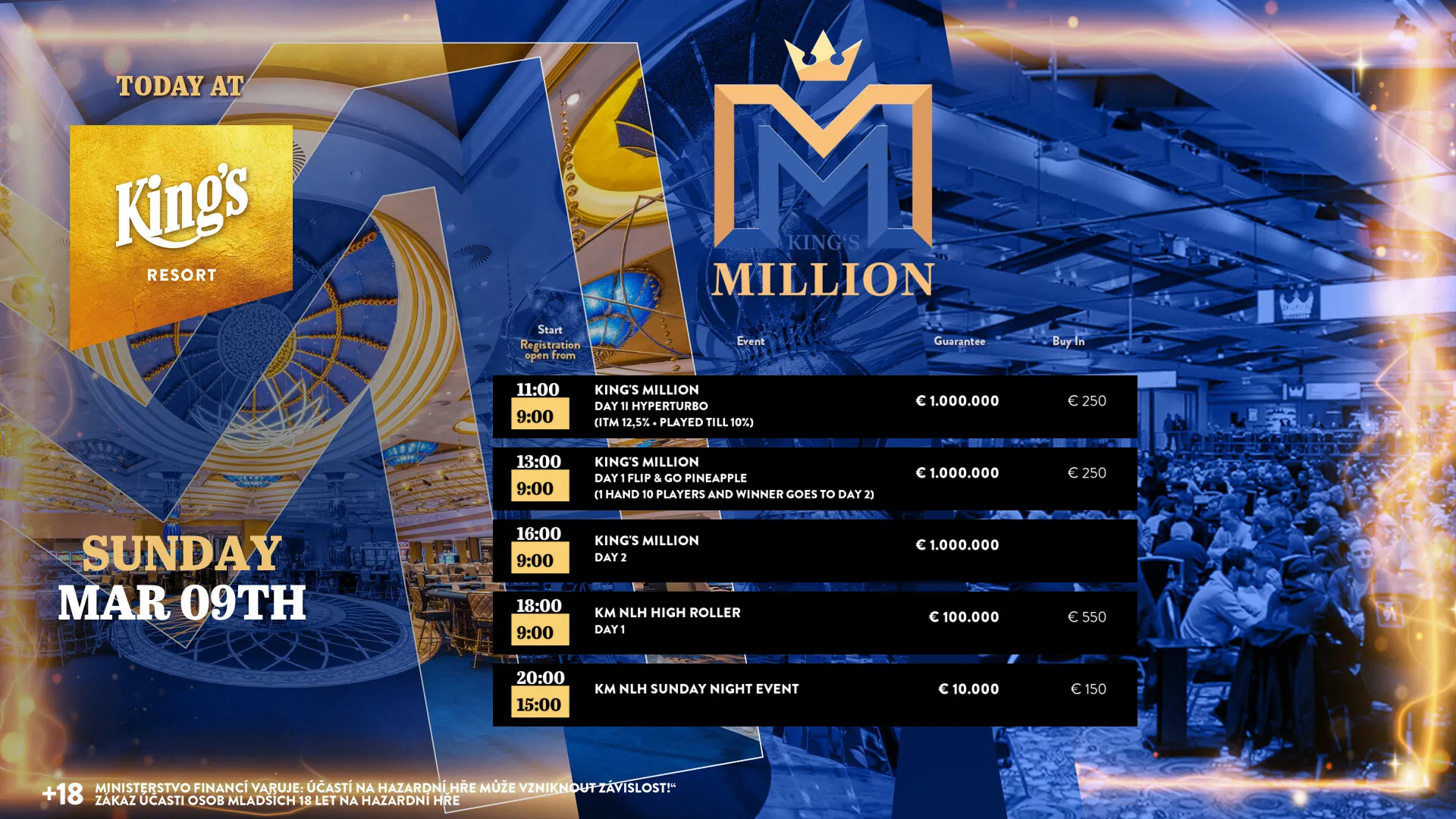 kings resort poker turnaje 9.3.2025