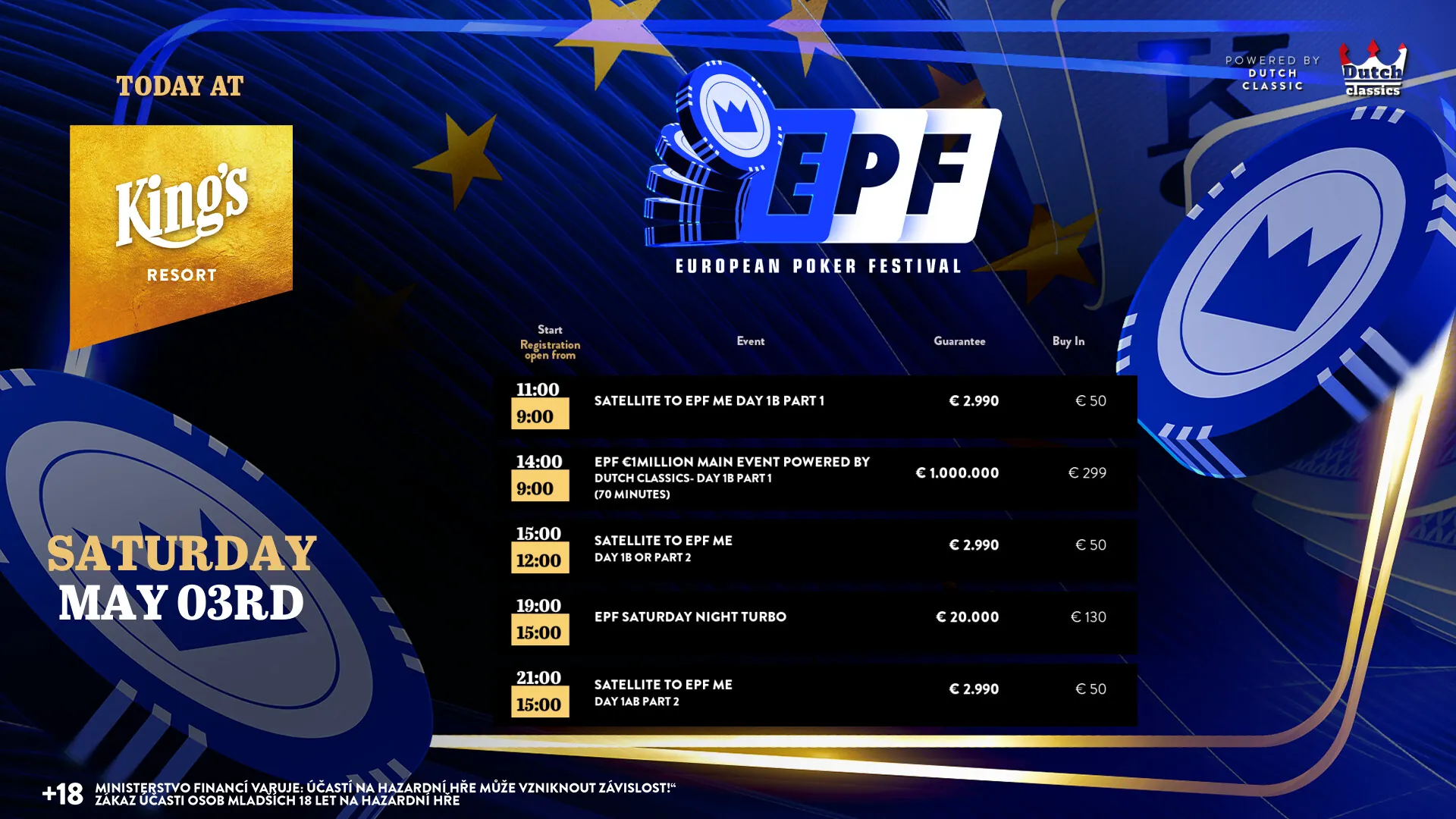Kings resort rozvadov &ndash;&nbsp;pokerov&eacute; turnaje 3. kvetna 2025