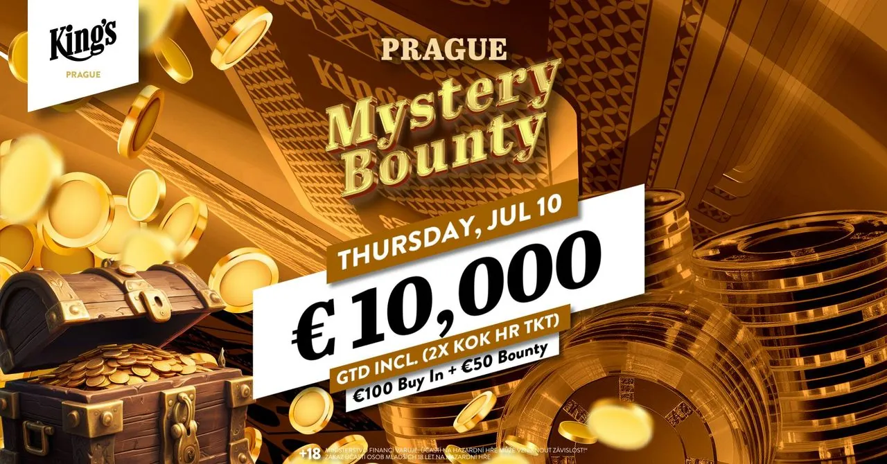 Obrázek s informacemi k turnaji Mystery Bounty kings prague