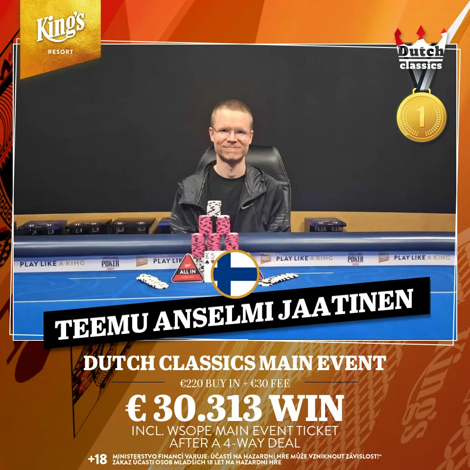 fotografie v&iacute;těze poker turnaje dutch classic kings rozvadov z roku 2024