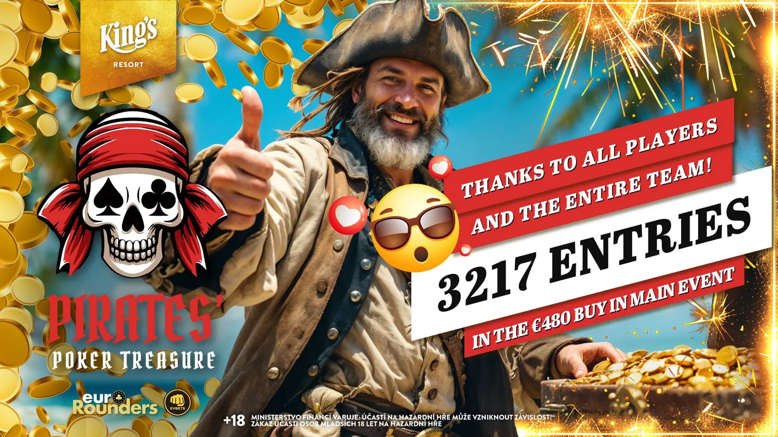 Kings Resort Rozvadov poker turnaj pirates poker treasure mystery bounty