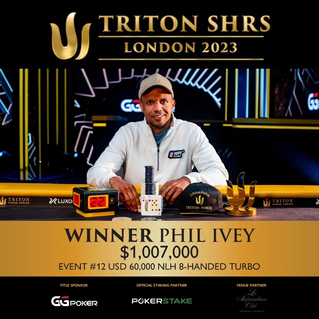 Phil Ivey vítězí v Tritonu