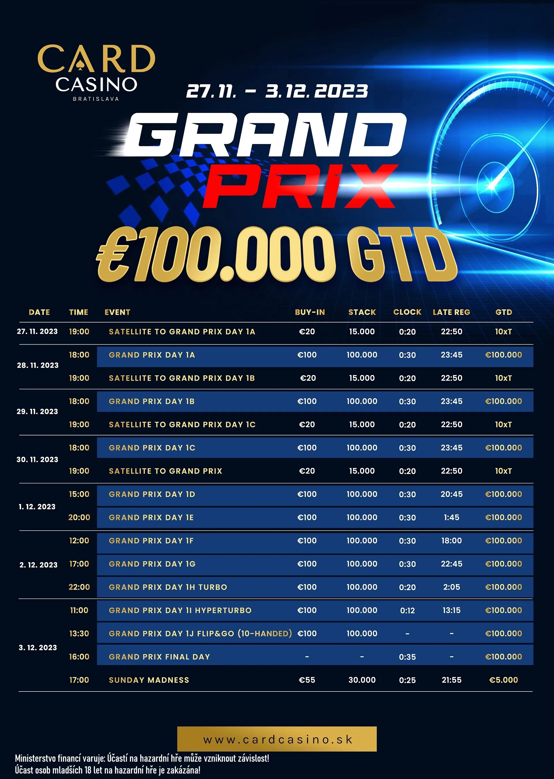 poker turnaje card casino bratislava grand prix