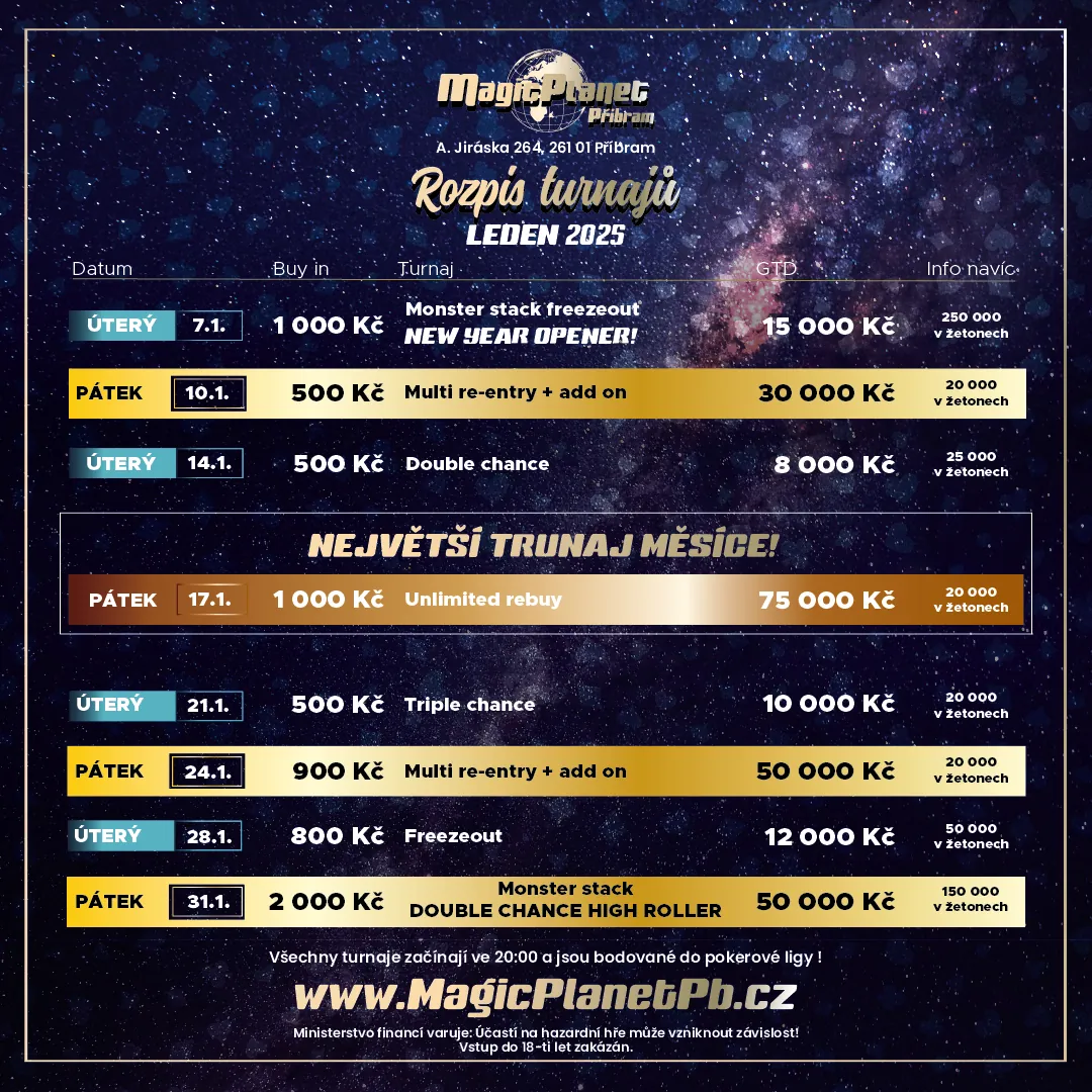 program poker turnajů magic příbram leden 2025