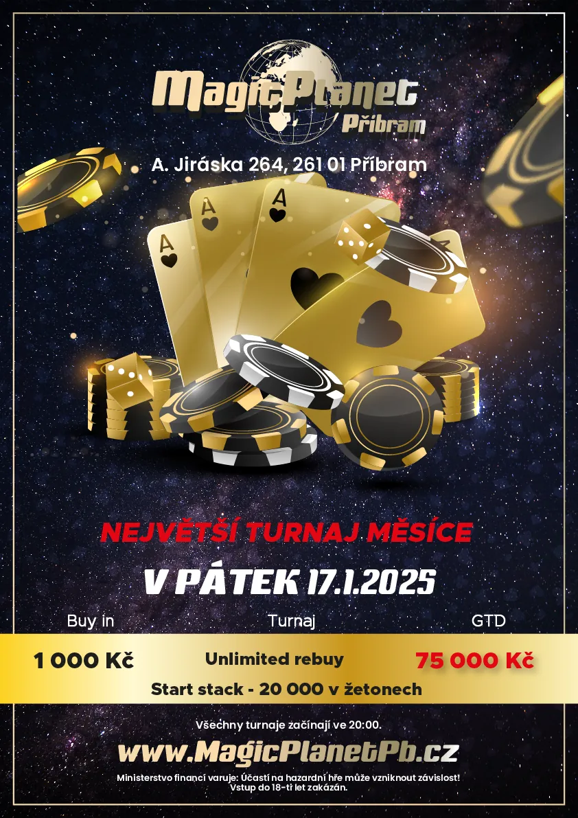 hlavní poker turnaj magic planet příbram leden 2025
