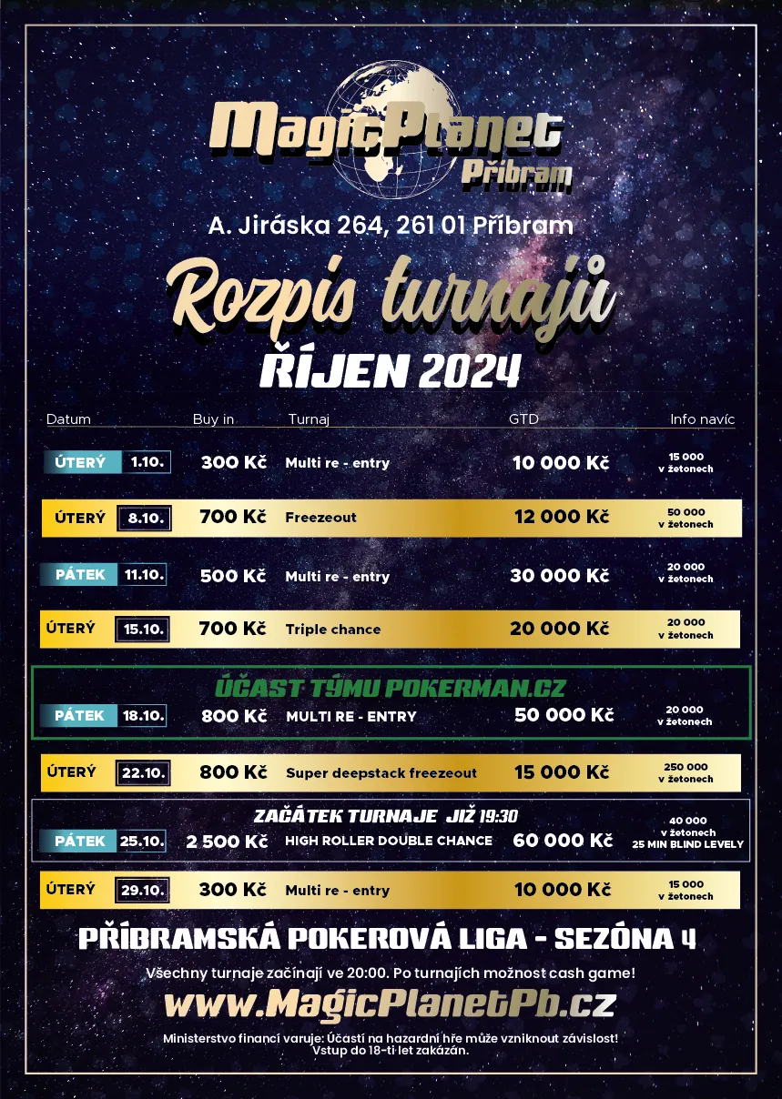 magic pribram rozpis turnaju rijen
