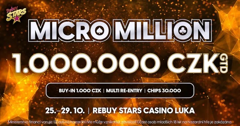 micro million rebuy stars luka praha program poker turnaj