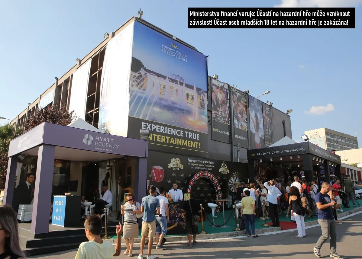 pohled na budovu Regency Casino Thessaloniki, řecko, poker