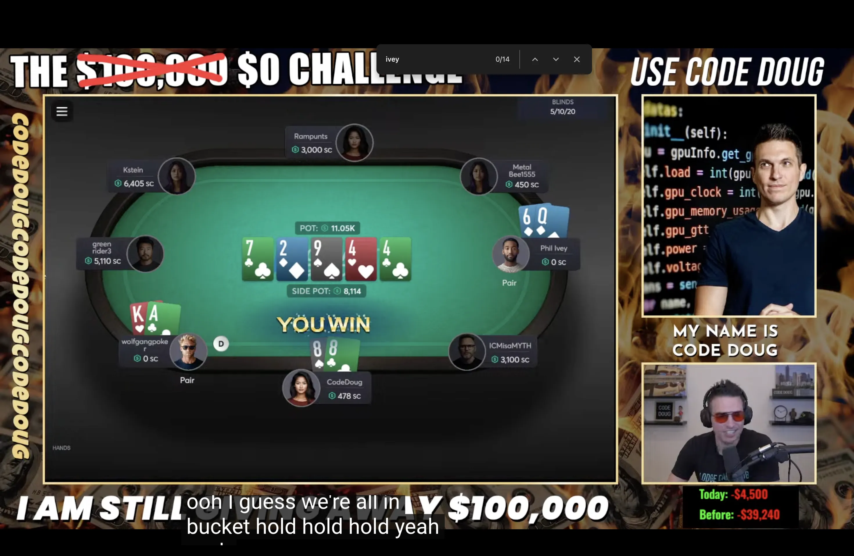 WPT Global stream cash game phil ivey