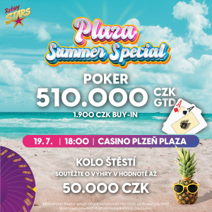 19.7. do Rebuy Stars Casino Plzeň Plaza