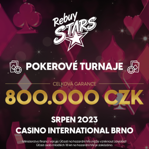 V brněnském Rebuy Stars v srpnu minimálně o 800.000 Kč!