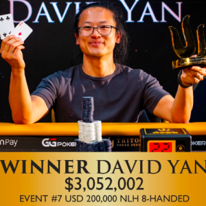 David Yan si z $200k turnaje odnáší přes $3 miliony David Yan si z $200k turnaje odnáší přes $3 miliony