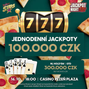 Casino Rebuy Stars Plaza Plzeň: Dnes PIZZA CUP Jackpot Night o 400K Kč!