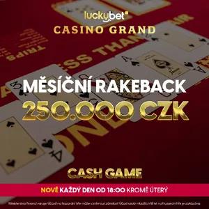 Měsíční rakeback v hodnotě 250.000 Kč od 1. listopadu v Brně! 
