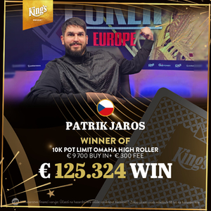 Po Černém pátku zlatá sobota - Patrik Jaroš vyhrál High Roller PLO!