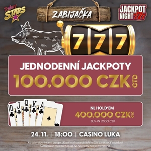 Zabíjačka prasátečka a turnaj o 400.000 Kč v Casinu Rebuy Stars Luka