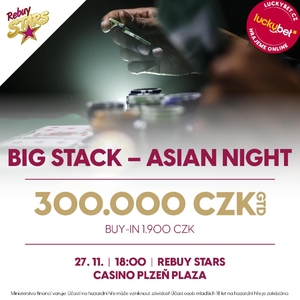 RS Casino Plzeň Plaza: Dnes turnaj  Asian Night o GTD 300.000 Kč!