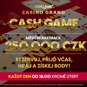 Prosincový rakeback 250.000 Kč v LuckyBet Casinu Grand Brno!