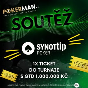 Soutěž o vstup do poker turnaje s GTD 1.000.000 Kč na poker herně SynotTip.cz