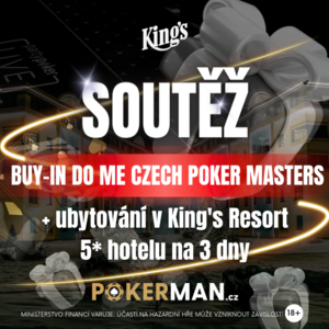 SOUTĚŽ o exkluzivní balíček do turnaje CZECH POKER MASTERS King´s Casino 05/2024 