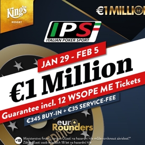 King's Resort Rozvadov: €1.000.000 garance v Main Eventu Italian Poker Sport