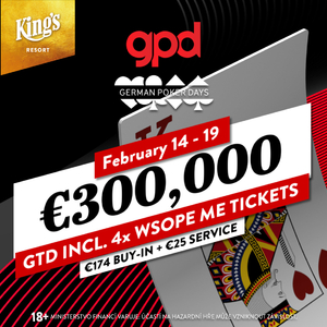 King's Casino Rozvadov: ME German Poker Days garantuje €300.000