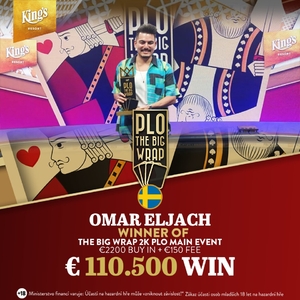 The Big Wrap PLO: €110.500 a titul pro Omara Eljacha The Big Wrap PLO: €110.500 a titul pro Omara Eljacha