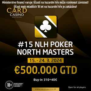 Card Casino Bratislava: Poker North Masters - turnajová nálož a pořádná cash game akce