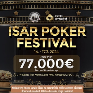Grand Casino Aš: Jednodeňák o €40.000 a dalších 6 turnajů během Isar Poker Festivalu!