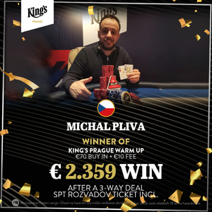 King´s Prague: Češi rozebrali doplácený Warm-up o €10.000! Nejvíce bral Michal Plíva King´s Prague: Češi rozebrali doplácený Warm-up o €10.000! Nejvíce bral Michal Plíva