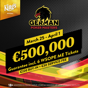 King's Casino: Po třech startovních flightech GPM je vybráno pouze 5% z garance €500.000!