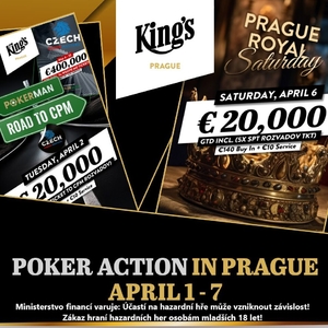 King's Prague: Týdenní program nabízí turnaj od Pokermana či Euro Poker Milion King's Prague: Týdenní program nabízí turnaj od Pokermana či Euro Poker Milion