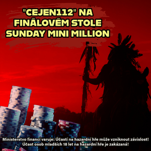 Online poker bleskovka: Cejen112 v HU turnaje Mini Sunday Million na PokerStars
